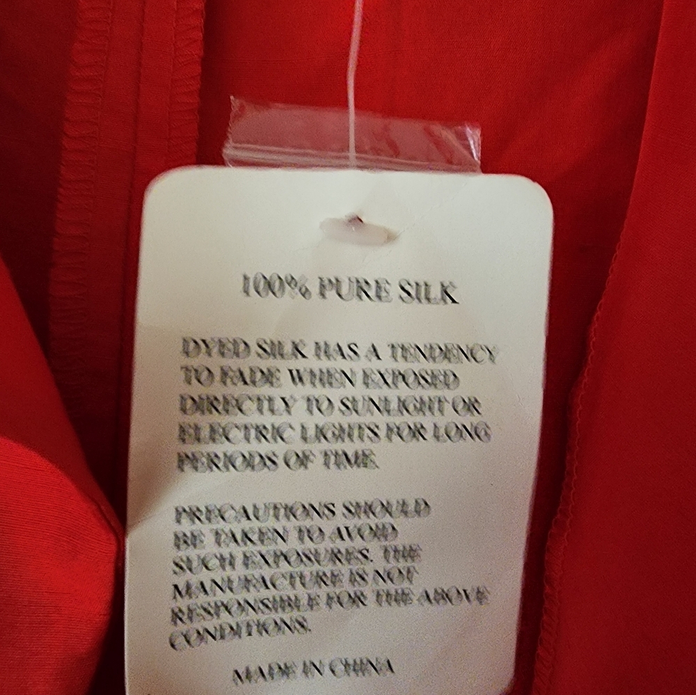 NWT.Newport News Red Mandarin Collar Maxi Dress.Size 20 Pit To Pit 22" - Picture 5 of 7